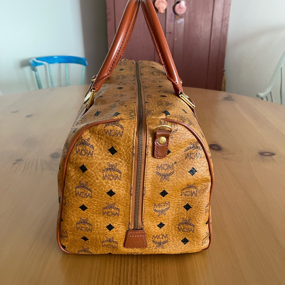 MCM Tan Monogram Duffel Bag - Picture 4 of 8